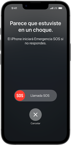 Demostración de la interacción de Detección de Choques en un iPhone 16e.